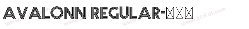AvalonN Regular字体转换 AvalonN Regular字体转换